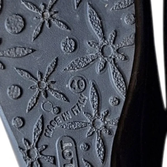 Fly Flot Nero Black Mesh Fabric Anatomic Mules Comfort Cushion  Italy 9  EU 40 - Picture 7 of 8